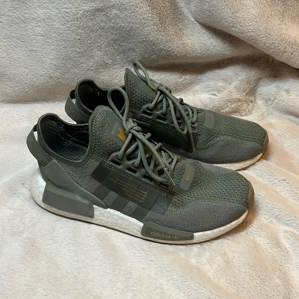 Adidas NDM Youth Size 6 - Olive Green hardly worn very good condition